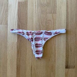 Acacia Swimwear Blush and Cream Cheeky Bikini Bottom